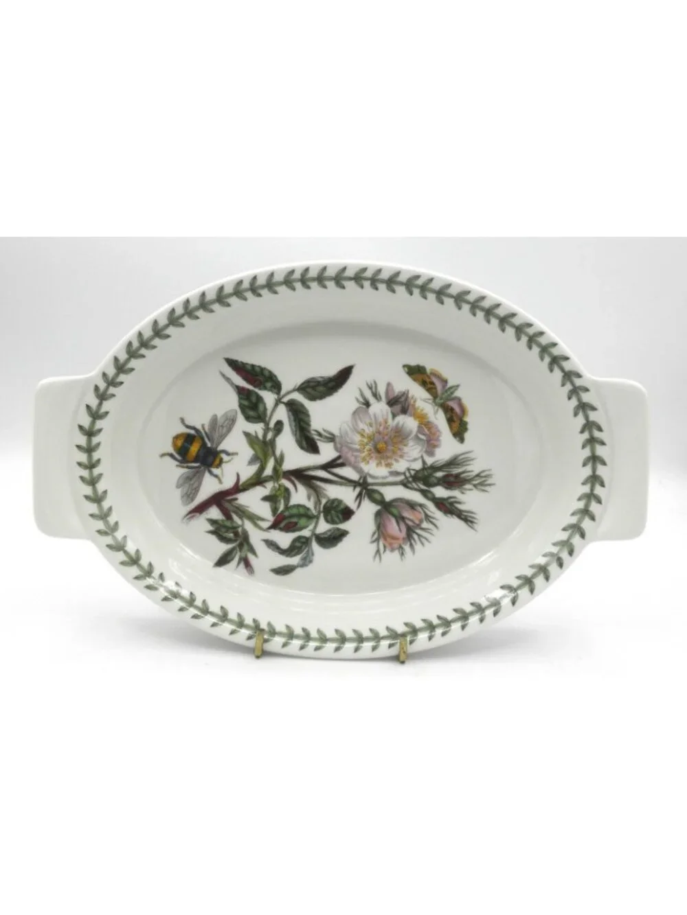 Portmeirion Botanic Garden 10 Inch Oval Handled Gratin Dish Baker PRTBOG